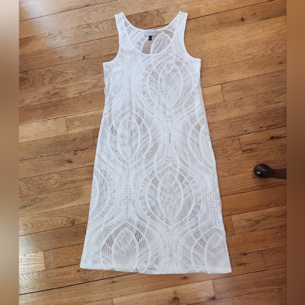 J balvin Beach cover up, cream off white, size Xl